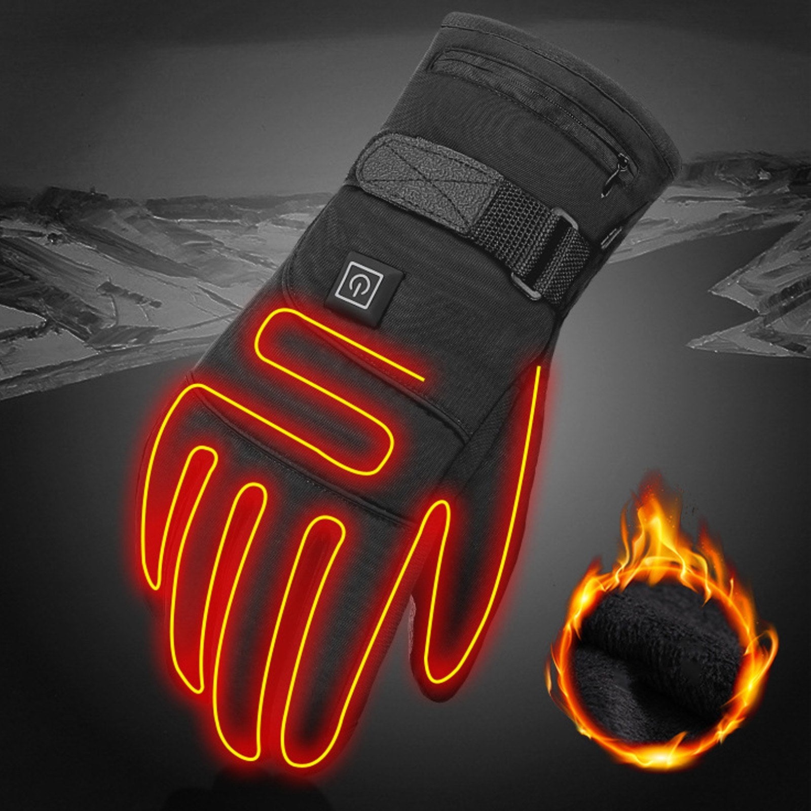 Motorcycle Riding Gloves Heating Thermostat Warm Windproof And Fall Proof Telefingers