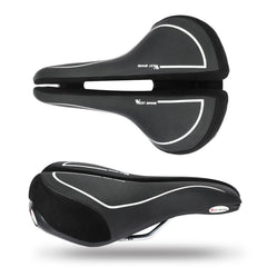 Bicycle Saddle With Taillight Cycling Cushion Shockproof Breathable Bike Rear Light