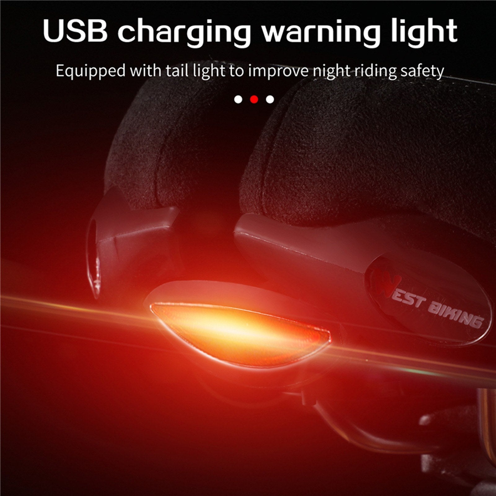 Bicycle Saddle With Taillight Cycling Cushion Shockproof Breathable Bike Rear Light