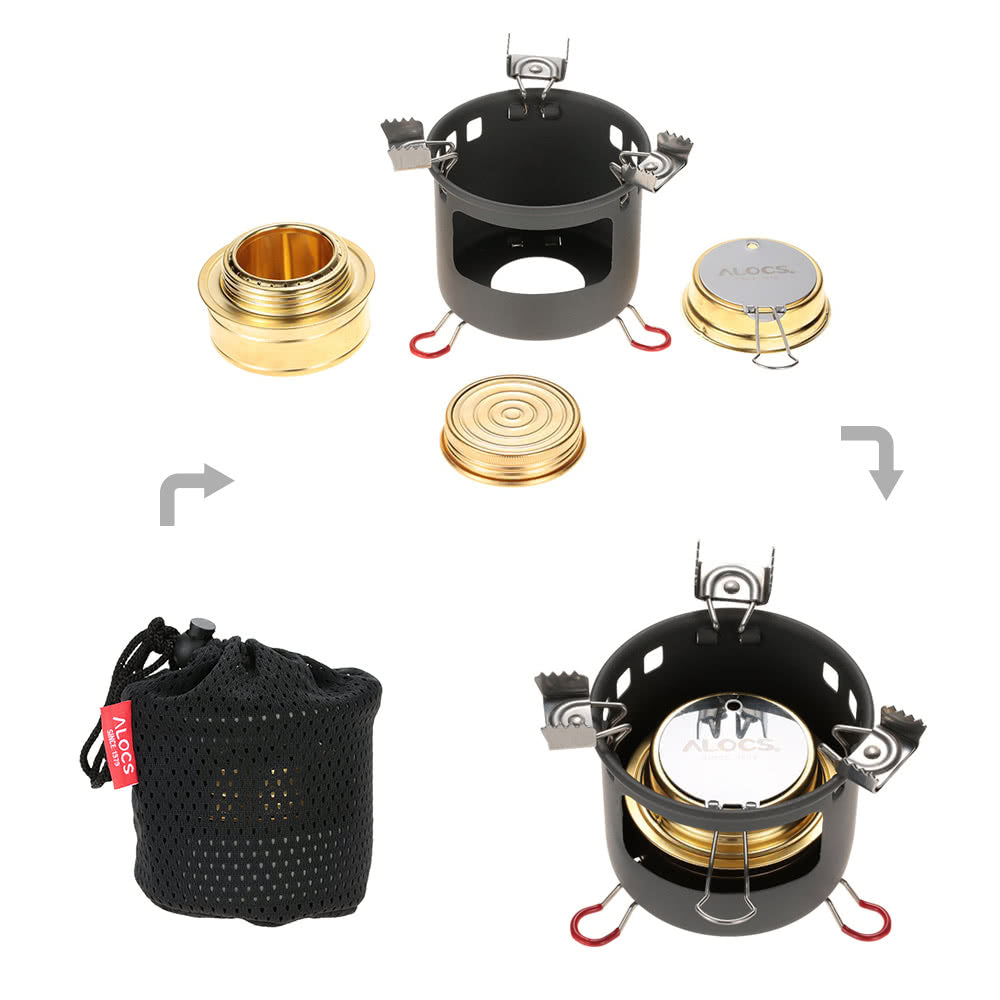 Camping Outdoor Spirit Alcohol Burner Stove Bracket Support Set