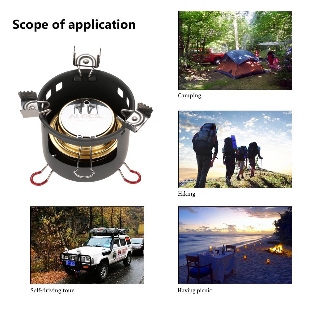 Camping Outdoor Spirit Alcohol Burner Stove Bracket Support Set