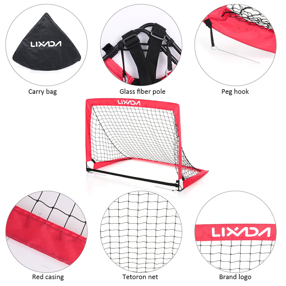 Portable Folding Soccer Goal Child Pop Up for Sports Training Backyard Playground 40*30*30 Inches