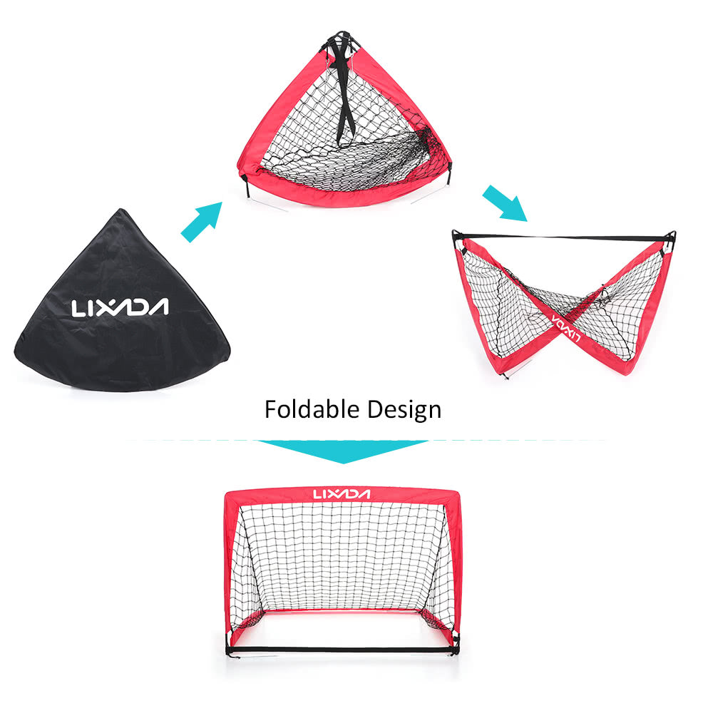 Portable Folding Soccer Goal Child Pop Up for Sports Training Backyard Playground 40*30*30 Inches