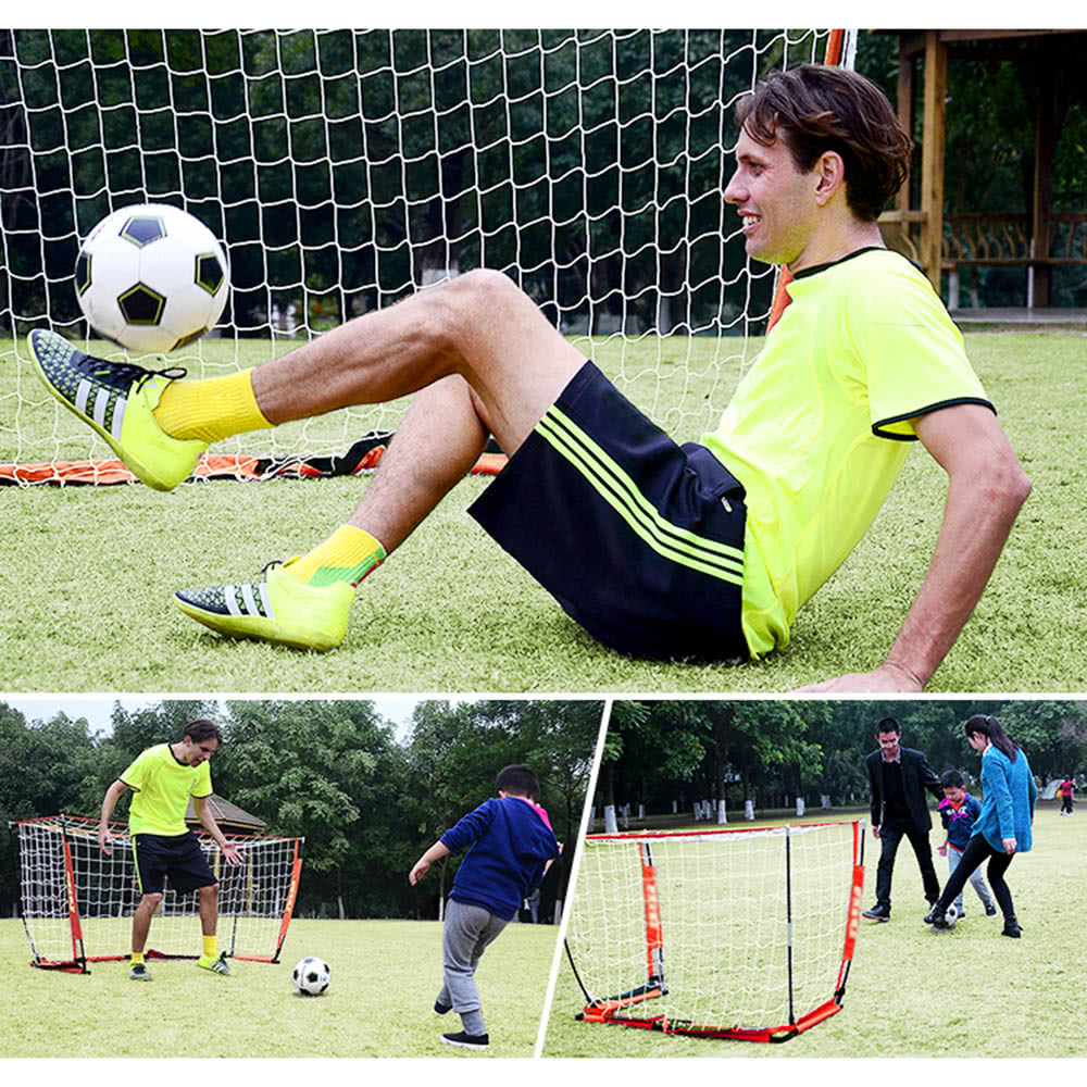 Goal Detachable Soccer Net Sturdy Frame Fiberglass Pole for Playground Backyard Training