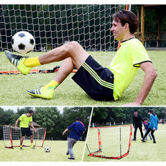 Goal Detachable Soccer Net Sturdy Frame Fiberglass Pole for Playground Backyard Training