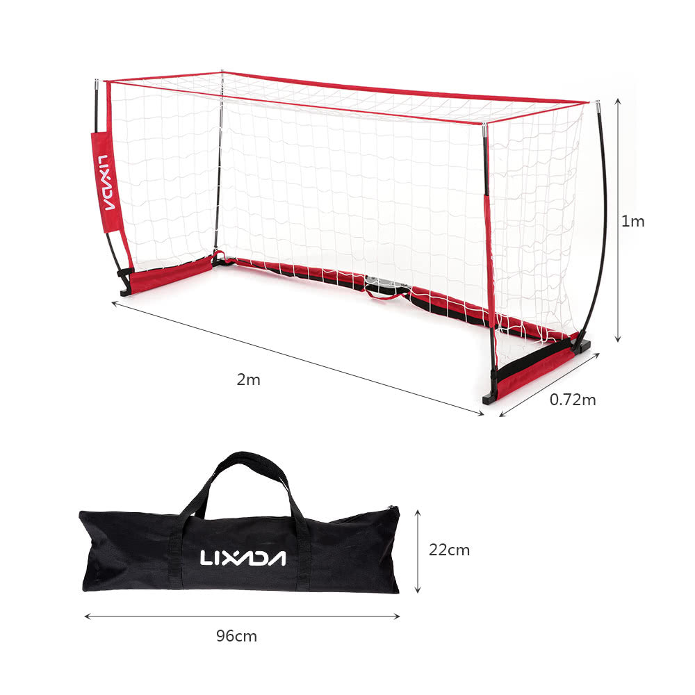 Goal Detachable Soccer Net Sturdy Frame Fiberglass Pole for Playground Backyard Training