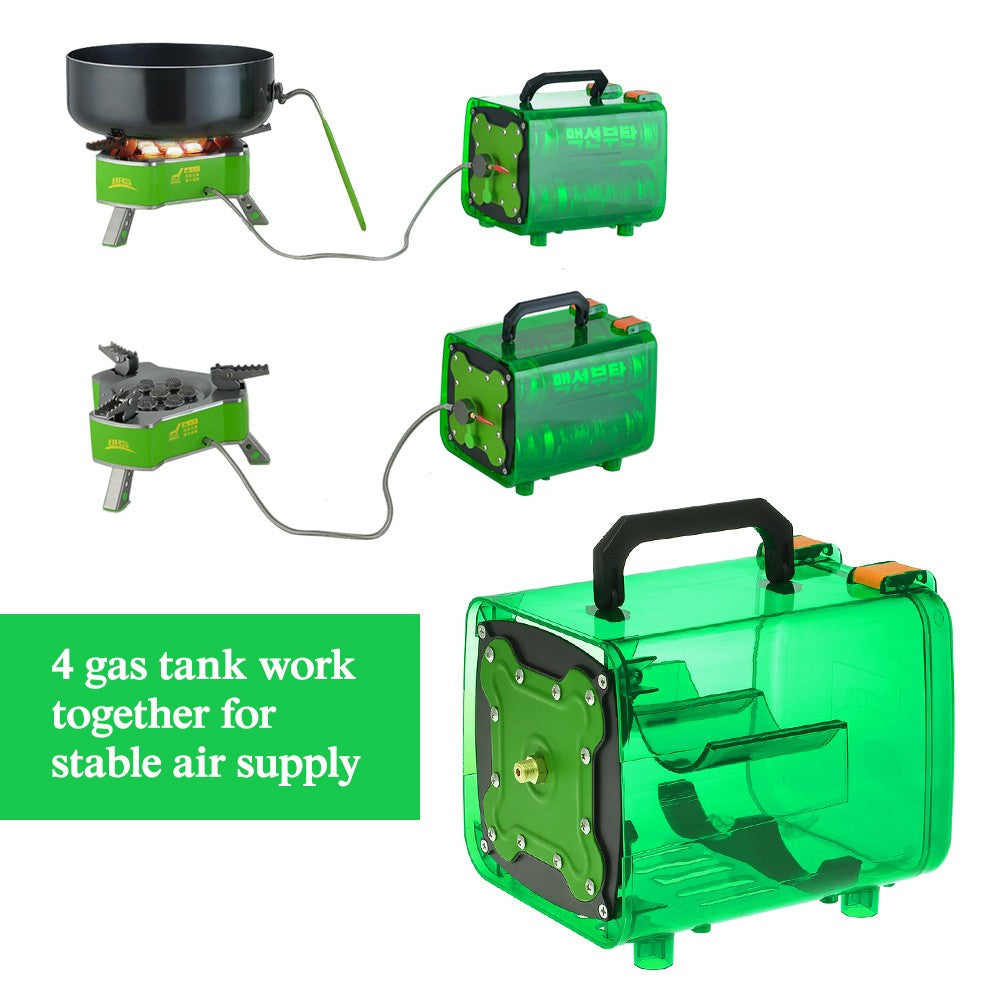Outdoor Energy Warehouse Portable Picnic Camping Power Gas Bottle Unit Bin Stove