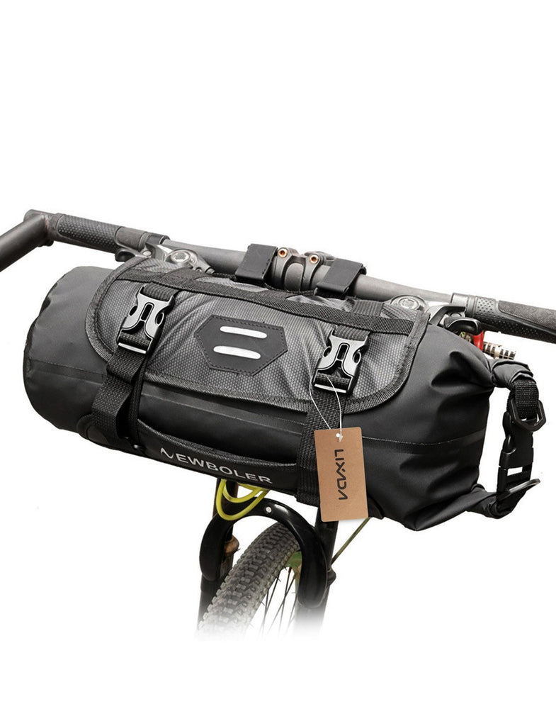 Bike Handlebar Bag Waterproof Adjustable Capacity Bicycle Front Tube with Detachable Cycling Dry Pack (3-7L)