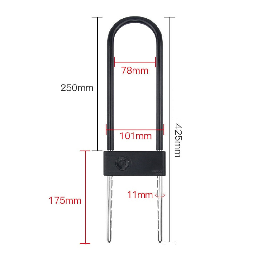 Intelligent Lock Password Key App Three Modes Unlock Anti-theft Waterproof U-shaped Lock Smart Life