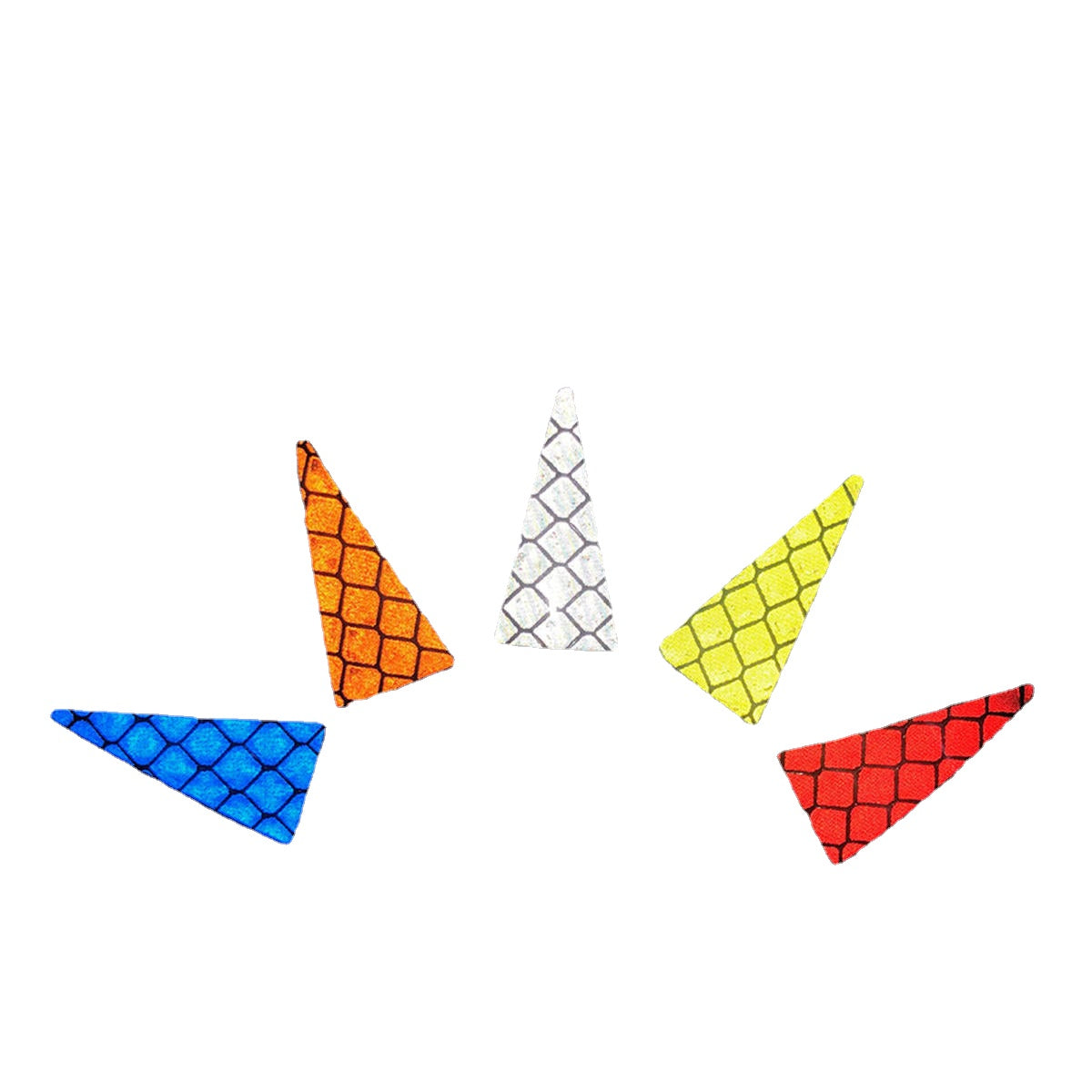 22 Blades Mohawk Warhawk Spikes Saw Reflective Sticker Decals For Rubber Helmet Motorcycle Bike
