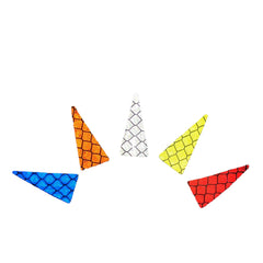 22 Blades Mohawk Warhawk Spikes Saw Reflective Sticker Decals For Rubber Helmet Motorcycle Bike