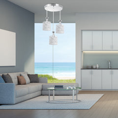 Modren Dining Room Adjustable Loft Glass Ceiling Light Lamp Shade Pendant Light Without Bulb