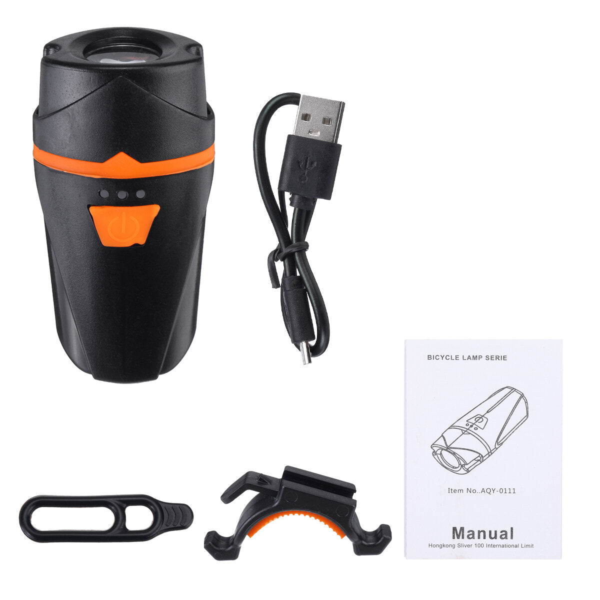 800Lm 1200mAh Aluminum Alloy Waterproof Shockproof USB Charging Bike Headlight USB Charging Light