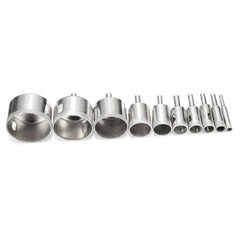 10pcs Diamond Hole Saw Set Tile Ceramic Glass Porcelain Marble 8mm-50mm Drill Bit