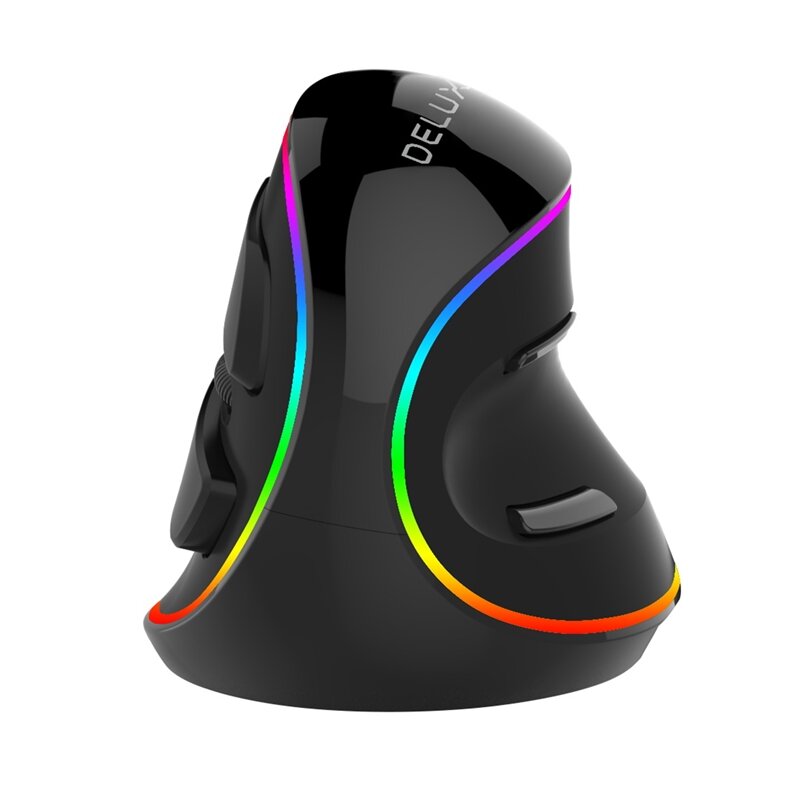 Wired Vertical RGB Gaming Mouse 6 Buttons 4000DPI Ergonomics Optical Right Hand Mice For PC Laptop