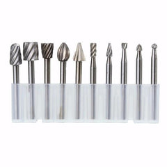 10pcs HSS Router Bit Burr For Dremel and Rotary Engraving Wood Working Tool