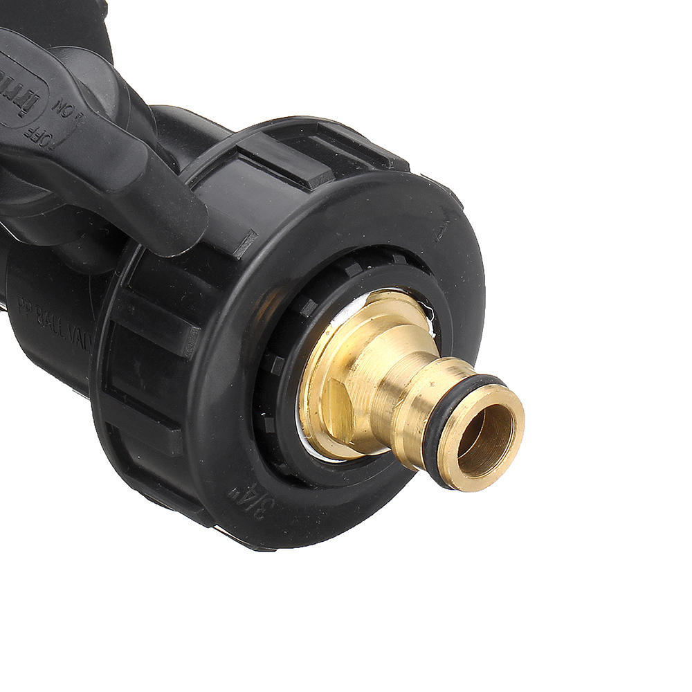 3/4'' Tank Drain Adapter Nozzle Thread Outlet Tap Water Connector Replacement PP Ball Valve Fitting Parts for Home Garden