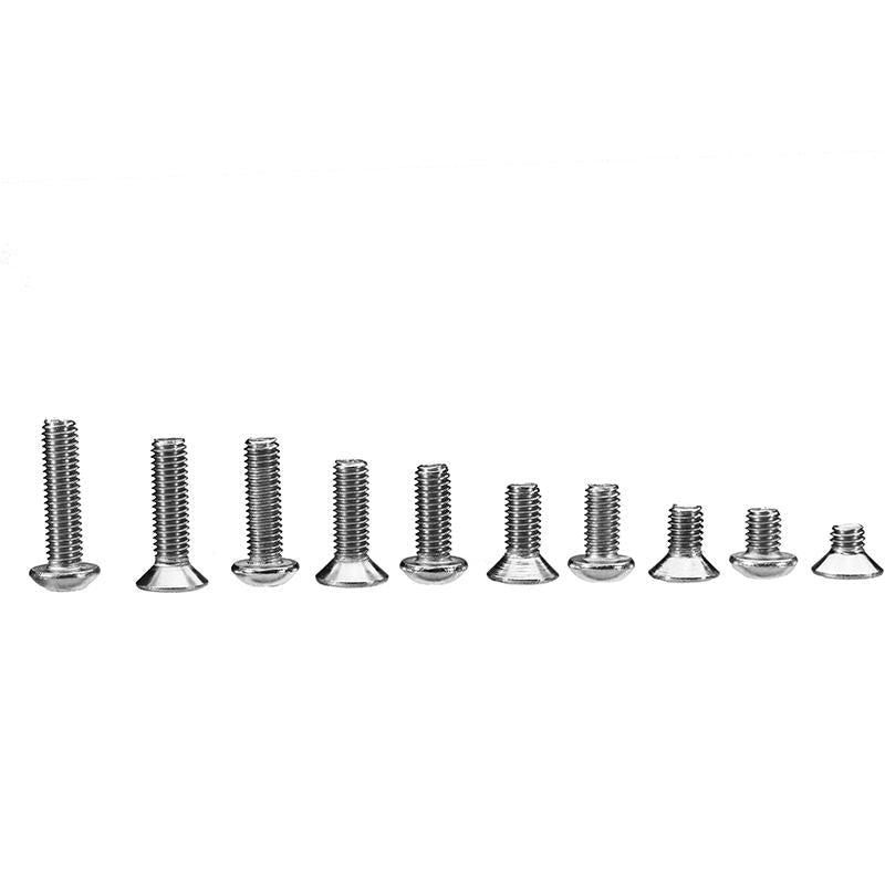 M3SH8 M3 Stainless Steel Hex Socket Button & Flat Head Screw Bolt Assortment Kit 720Pcs