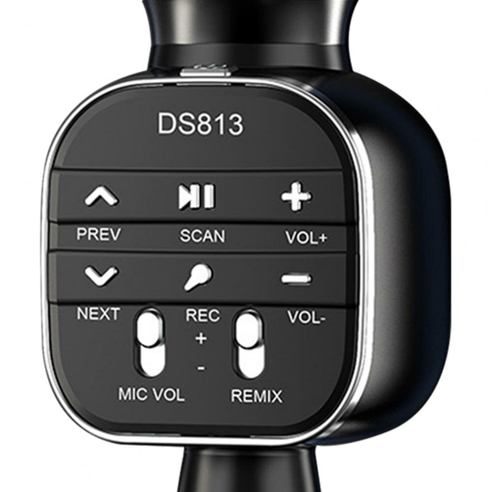 Handheld Microphone Versatile Sound Change Metal Bluetooth 5.0 Condenser Mic Music Player for Singing