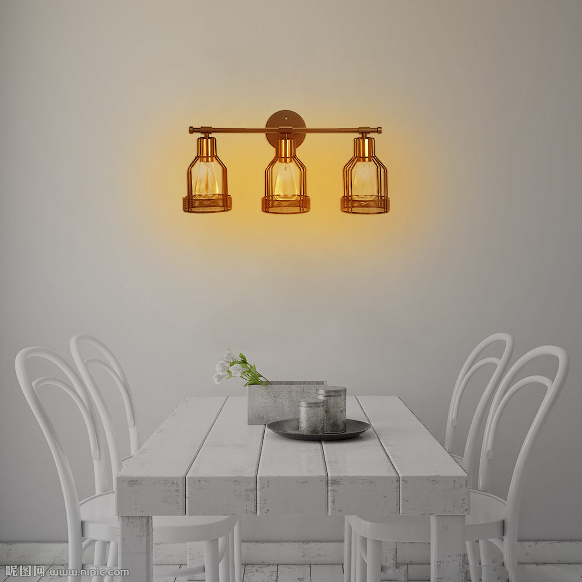 Industrial Style Hanging Lamp Pendant Lampshade Light Cover Pipe Vintage Cafe Without Bulbs