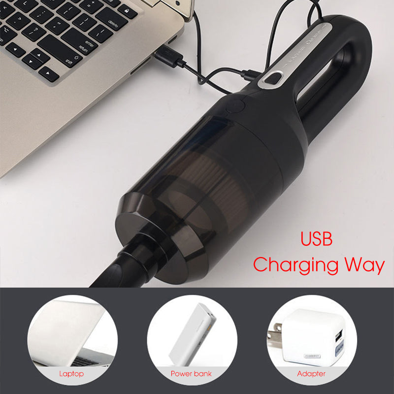 5V 2000mAh Lithium Battery 45W USB Handheld Charging Keyboard Car Vacuum Cleaner