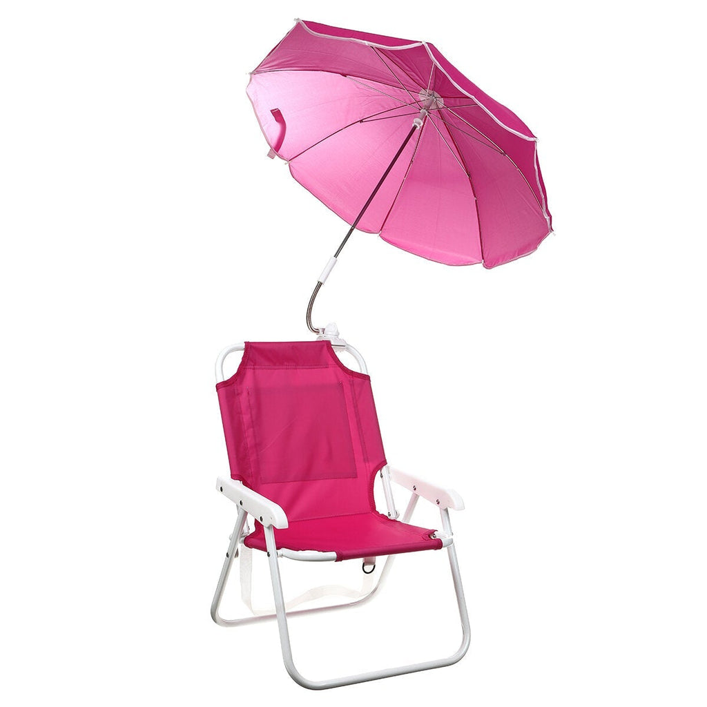 Outdoor Child Beach Chair Folding Chair with Umbrella and behind pocket