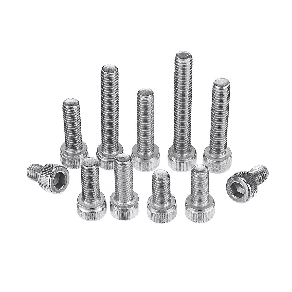 88Pcs M6 Hex Socket Cap Head Screw Bolts Assortment Set 304 Stainless Steel