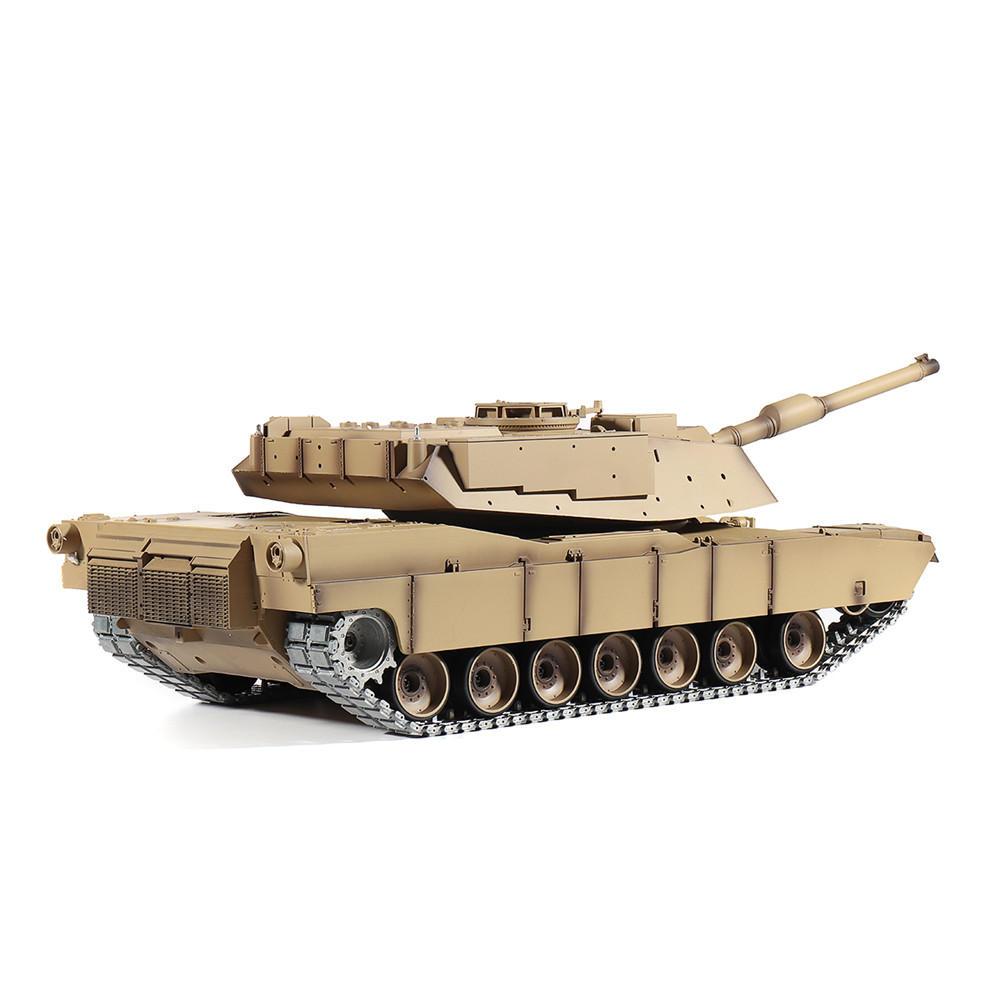 2.4G M1A2 Rc Car Battle Tank Metal Track with Sound Smoke Toy