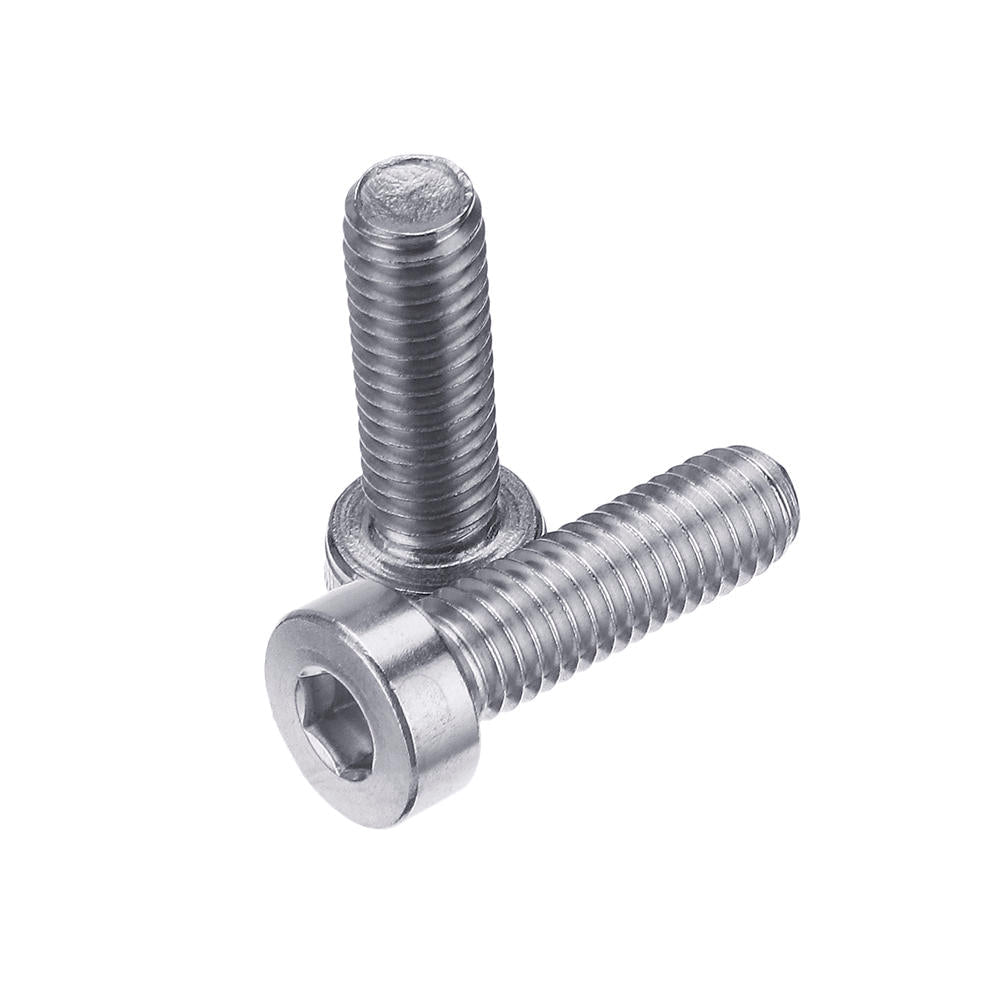 90Pcs M6 Hex Socket Thin Cap Head Low P rofile 304 Stainless Steel Screw Bolts Set 10-20mm
