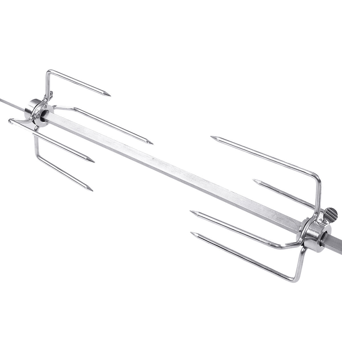 4W Stainless Steel Rotisserie BBQ Grill Roaster Spit Rod BBQ Tools Set Camping Charcoal Kits