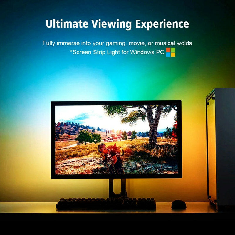 Smart PC RGB Monitor Sync Light LED Strip with Controller