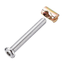 Stainless Steel Crib Screws Hardware Replacement Kit Hexagon Socket Head Cap Screws Nuts Barrel Screws Furniture Screws and Bolts Assortment Kit