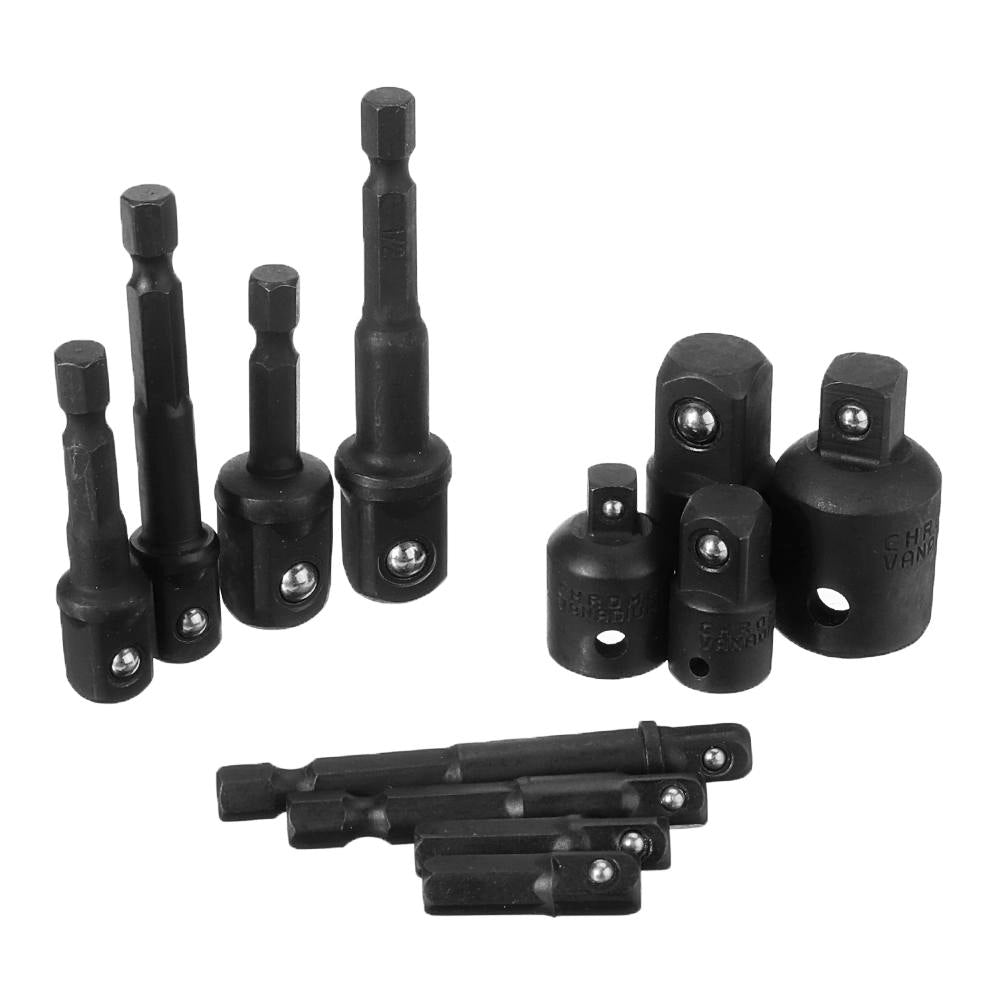 7pcs/12pcs Ratchet Wrench Socket Adapter Set Drive Socket Reducer Air Impact Adapter Wrench Extensor Rod