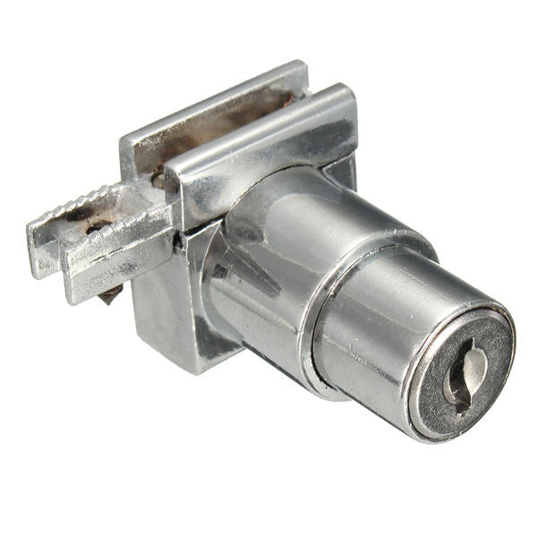 Chrome Zinc Alloy Display Case Showcase Hinged Glass Cabinet Door Lock with 2 Keys