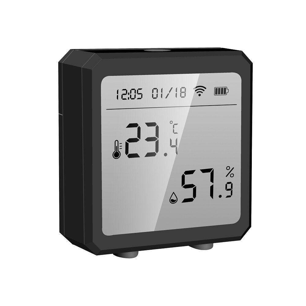 WiFi Smart Digital Temperature and Humidity Sensor Detector with LCD Date Time Display Support Alexa Google Home