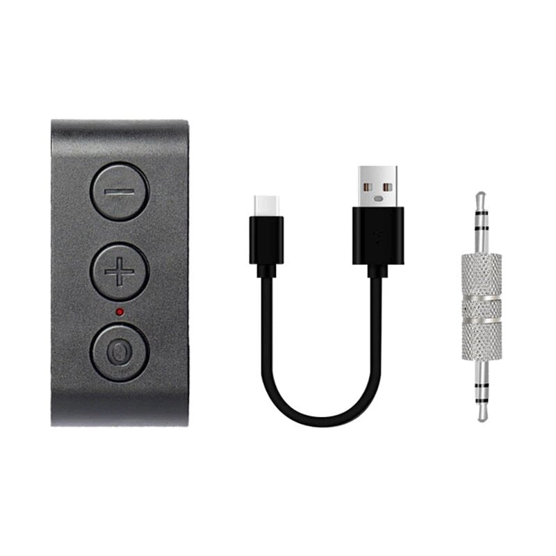 Bluetooth 5.0 Car Kit Receiver Adapter AUX 3.5MM Jack MP3 Music Player With Mic Handsfree Support TF Card Playback