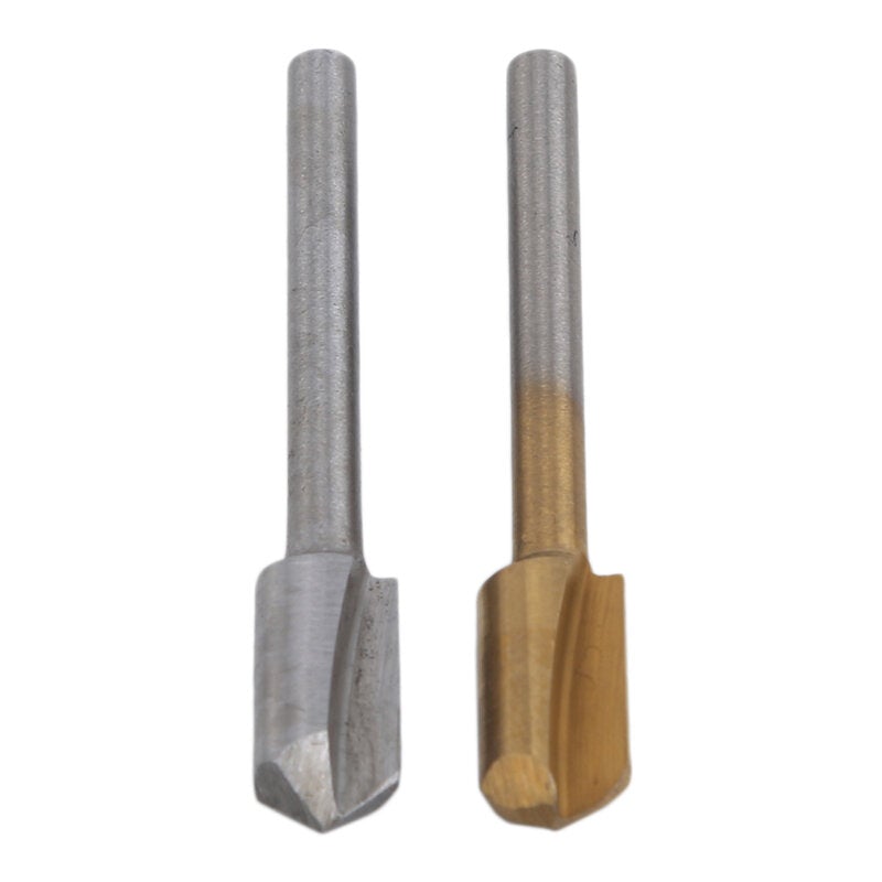 10Pcs HSS Woodworking Trimming Knife Titanium-Plated Sharpening Micro Milling Cutter Wood Carving