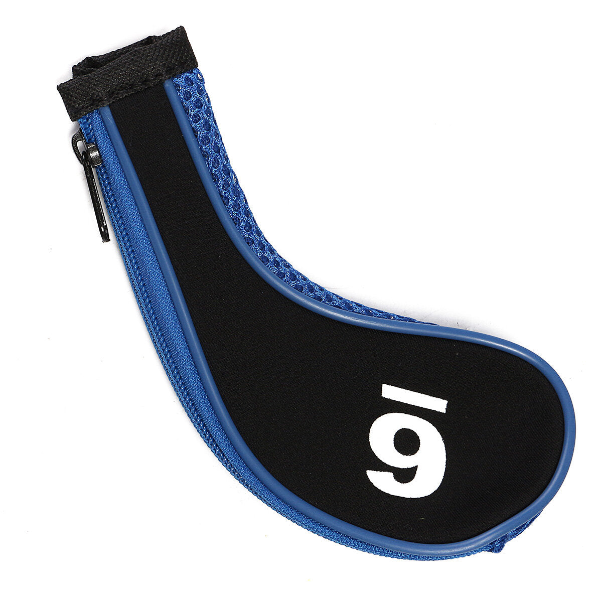 12Pcs/set Golf Clubs Iron Head Covers Driver Professional Number Tag Headcovers Rubber Golf Long Neck Protector Case with Zipper Long Neck Blue