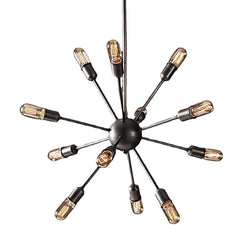Vintage Industrial Pendant Light Ceiling Sputnik 12 Heads Edison Light Chandelier