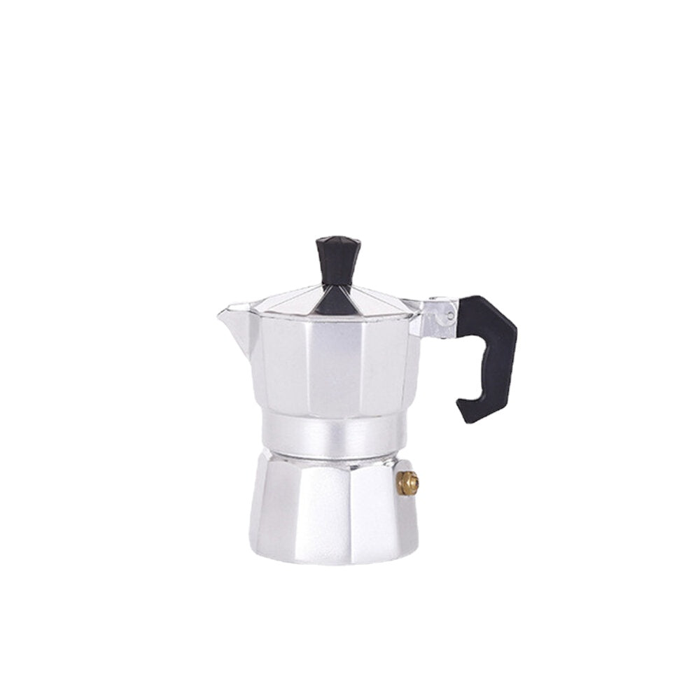 Express Espresso Maker Cup Aluminum Mocha Pot Ergonomic Handle Safety Relief Valve More Convenient to Drink Coffee