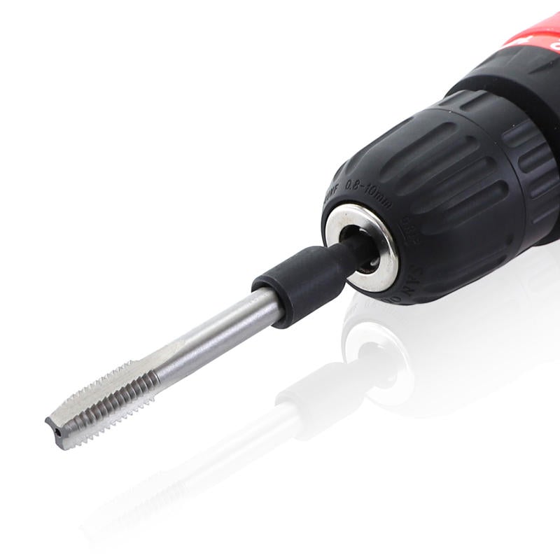 7Pcs M4-M14 Screw Tap Socket Adapter 1/4 Inch Hex Shank Machine Tap Square Driver Thread Tap Adapter for Electric Drill