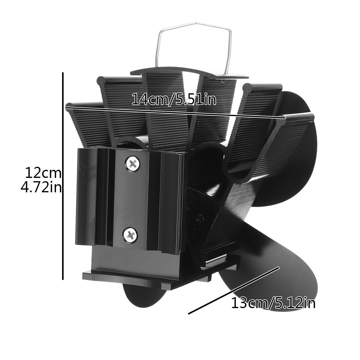 5 Blade Eco-friendly Stove Fan Low Noise Home Fireplace Fan Efficient Heat Distribution
