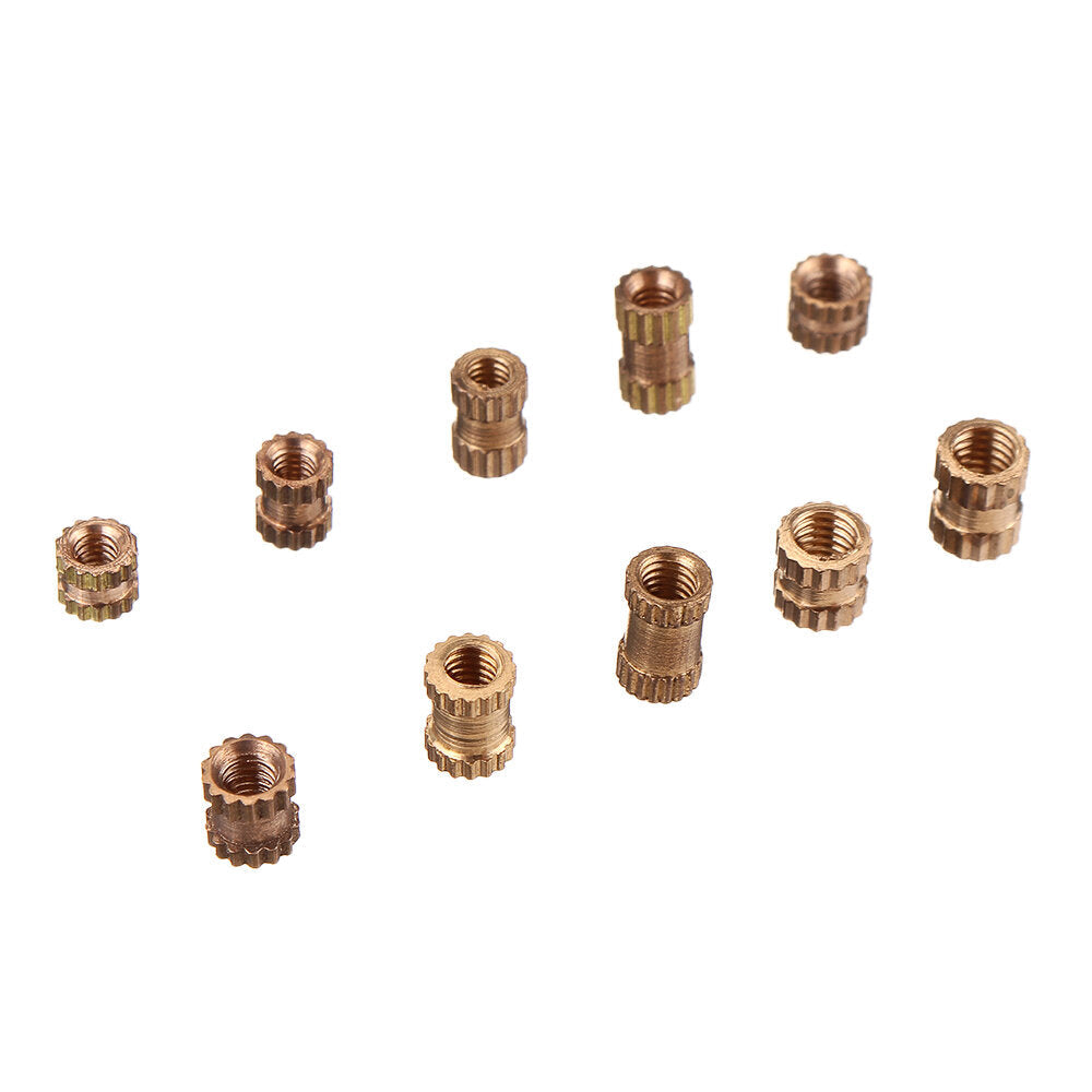 500Pcs M2/M2.5/M3 Metric Threaded Brass Knurl Round Insert Nut Assortment Set