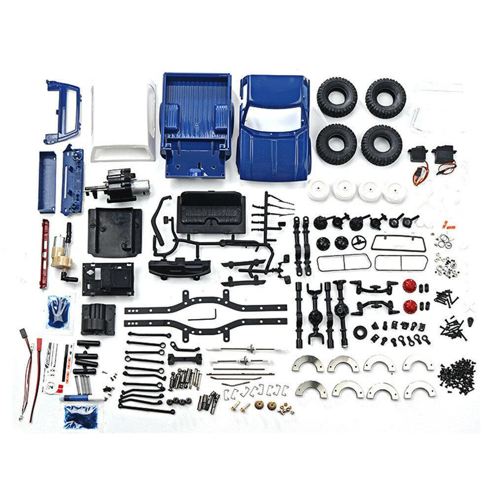 4WD RC Car Vehicles Kit with Dual Speed Gear Case Metal Drive Shaft Axle Case Brass Gear