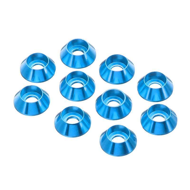 10Pcs M3 Cup Head Hex Screw Gasket Washer Nuts Aluminum Alloy Multicolor