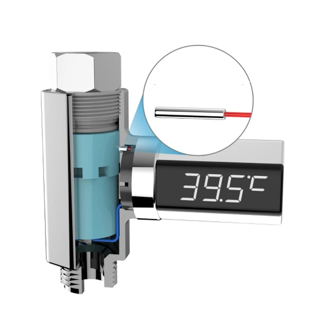 LED Shower Thermometer Digital Shower Celsius Temperature Display Shower Head