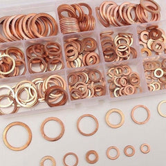 280Pcs/Set Seal Assortment Set Copper Washer Gasket Nut Oil Copper Rings Discs