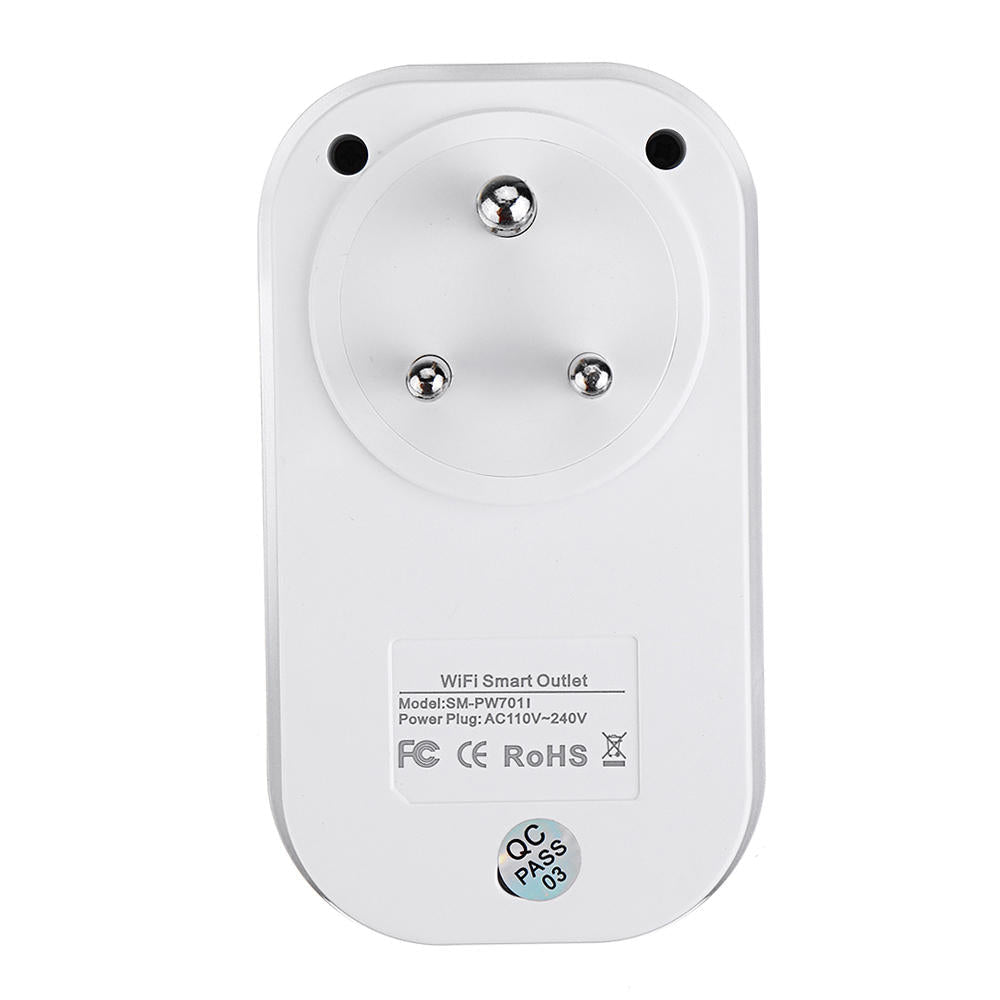 IND Standard Smart Socket Work With Amazon Alexa Voice Control WiFi Smart Socket For South Africa India 240V 10A
