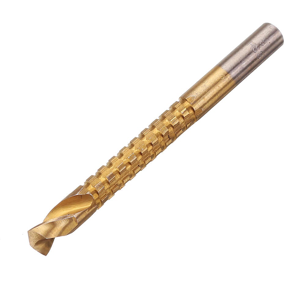 10pcs 3-13mm HSS Titanium Coated Twist Drill Bit Set Wood Metal Cutting Groove
