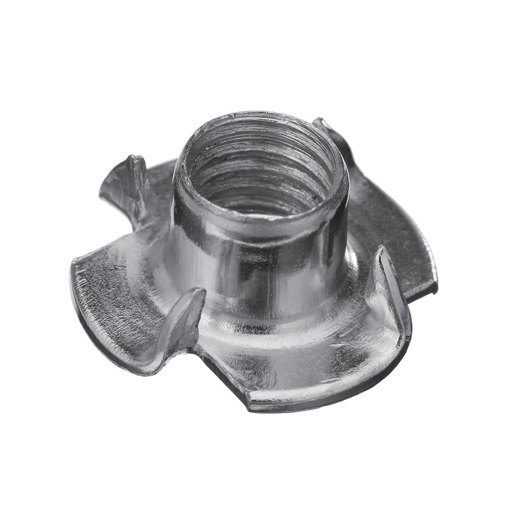 90Pcs Four Prong T Nut Inserts Carbon Steel Zinc Plated For Wood M3/M4/M5/M6/M8 Nut Assortment Kits